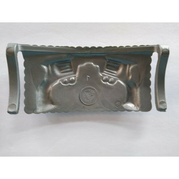 Mr Peanut Hard Plastic Belt Buckle Cowboy Embossed Western Planters Peanuts 1960 - Picture 6 of 7